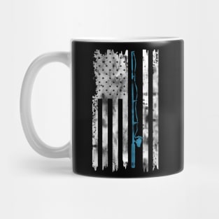 American Flag Fishing Mug